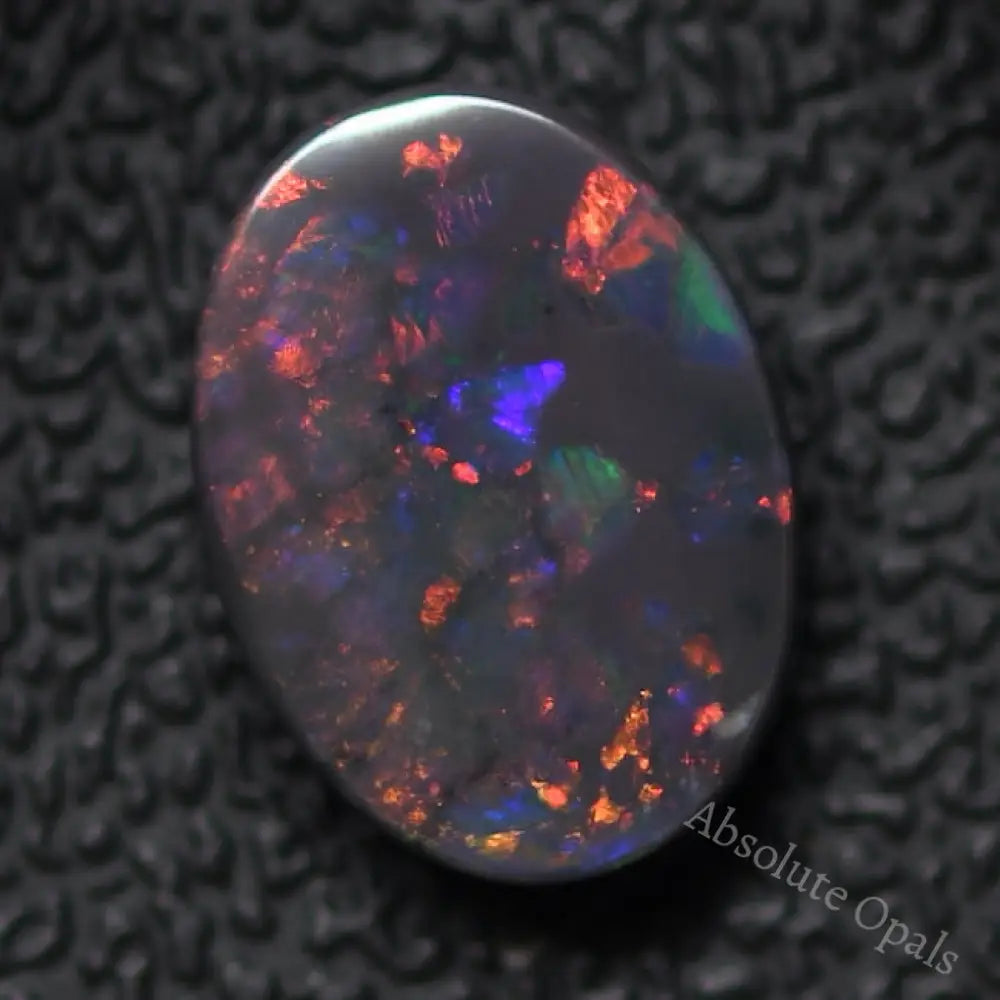 2.46 Cts Australian Solid Black Opal Gem Stone Lightning Ridge