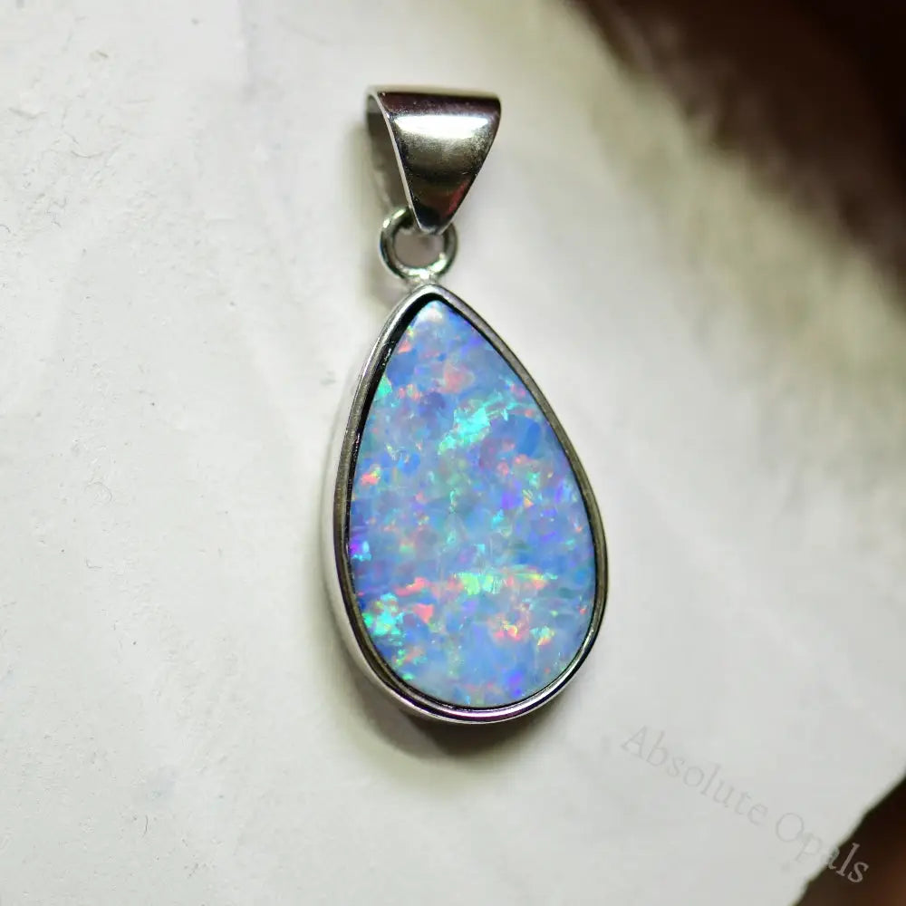 Australian Doublet Opal with Silver Pendant