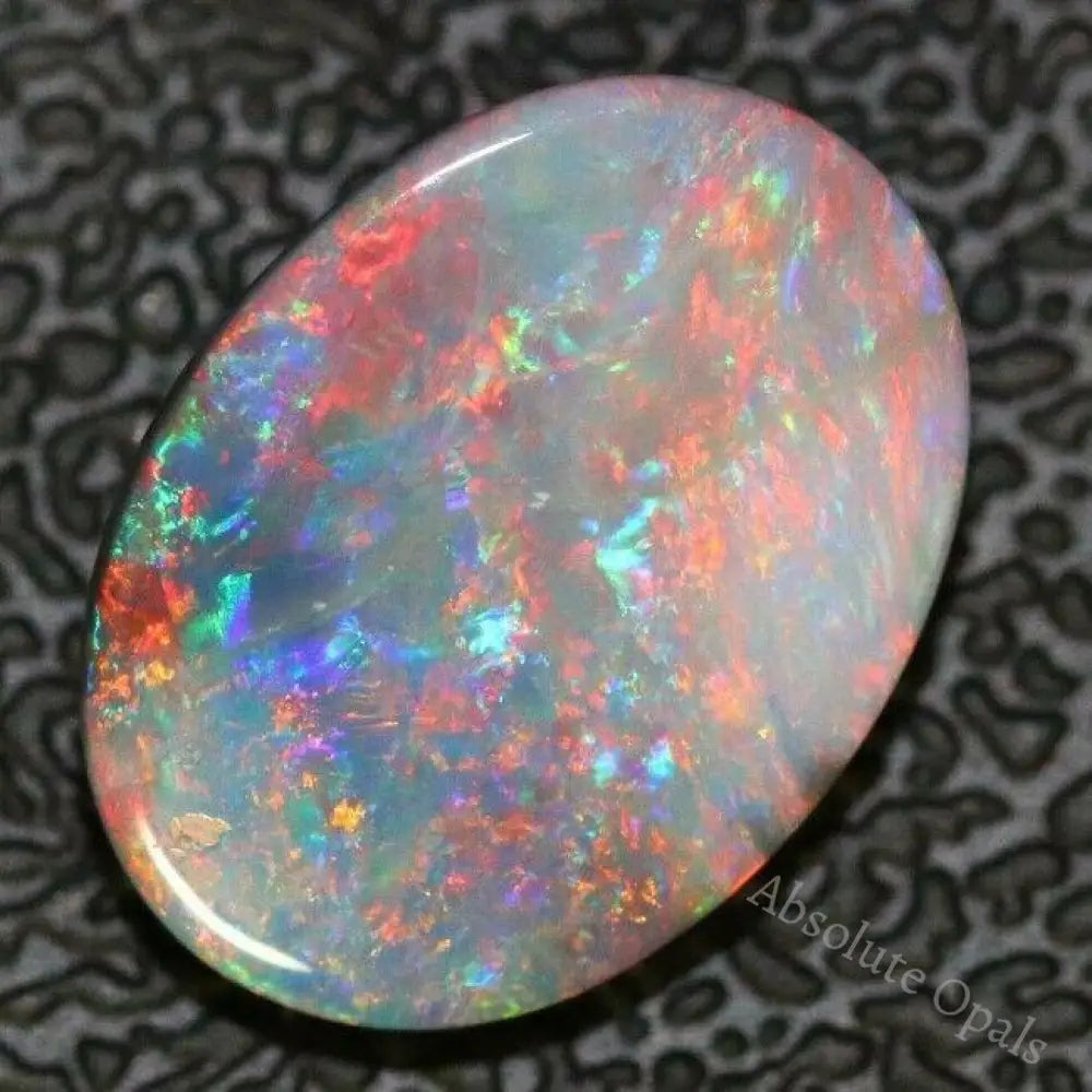 2.52 Cts Australian Semi Black Opal Solid Lightning Ridge Cabochon Loose Stone