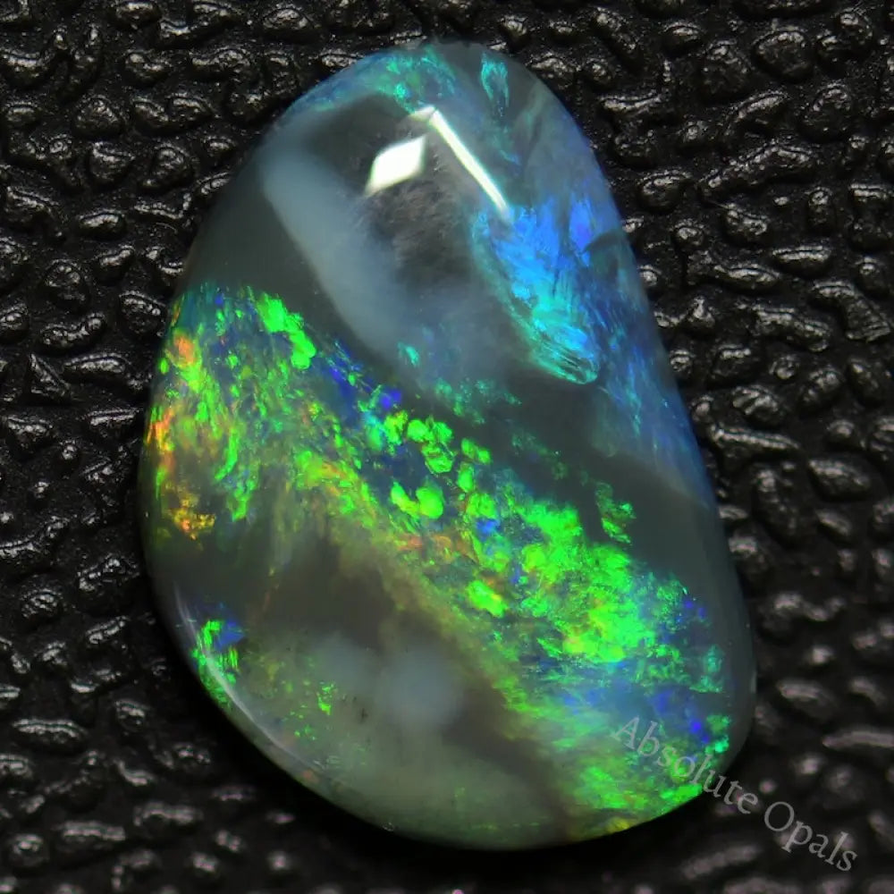 2.53 Cts Australian Black Opal Solid Cut Stone Lightning Ridge