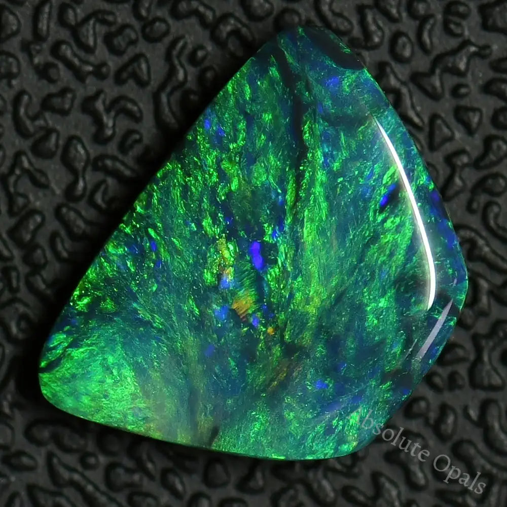 2.54 Cts Australian Black Solid Opal Lightning Ridge Cmr