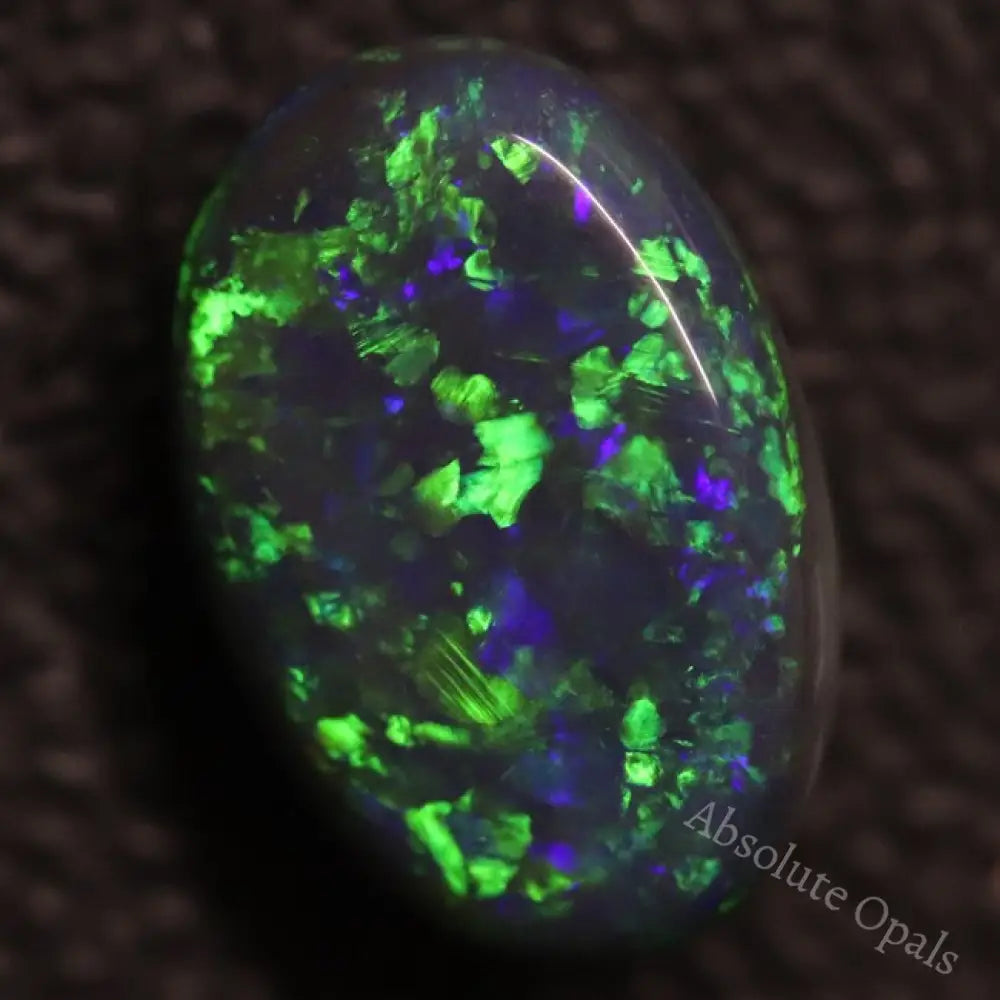 Australian Black Opal Lightning Ridge, Solid Gem Stone, Cabochon