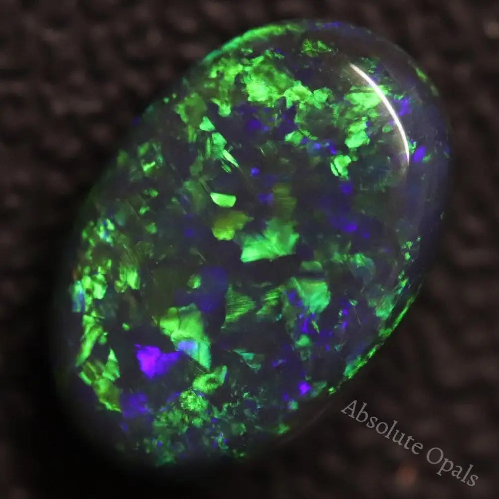 Australian Black Opal Lightning Ridge, Solid Gem Stone, Cabochon