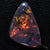 black red orange fire  opal