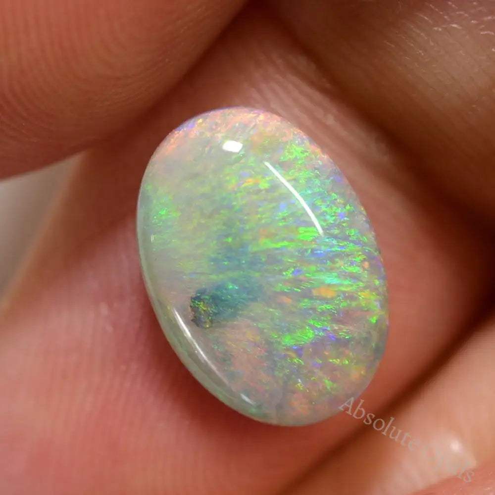 2.59 Cts Australian Semi Black Solid Opal Lightning Ridge