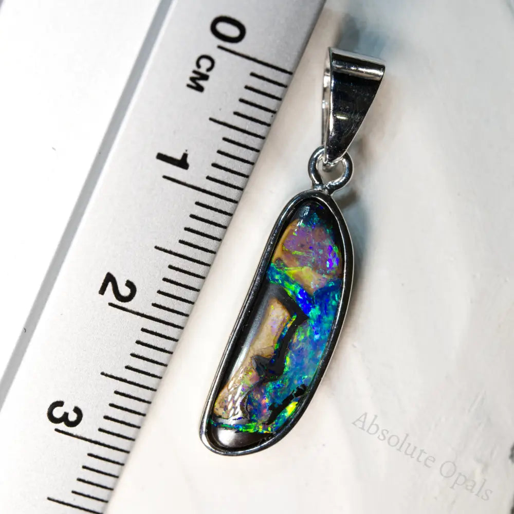 sterling silver opal pendant