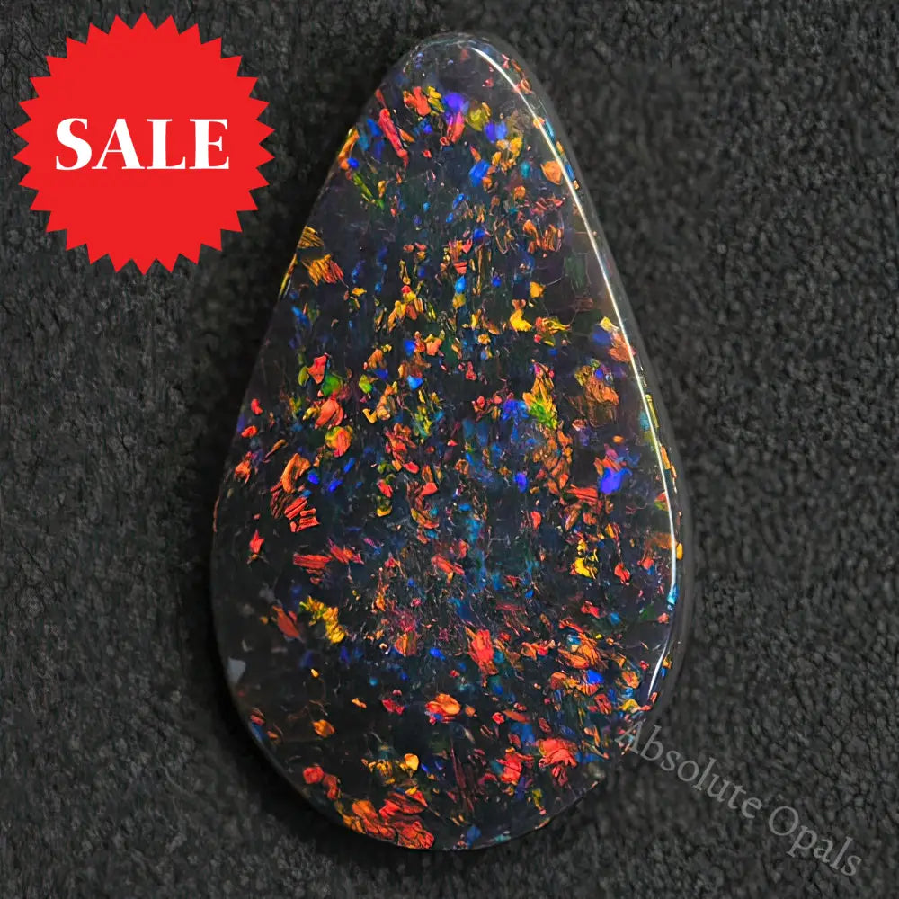 Australian Black Opal Lightning Ridge Cabochon