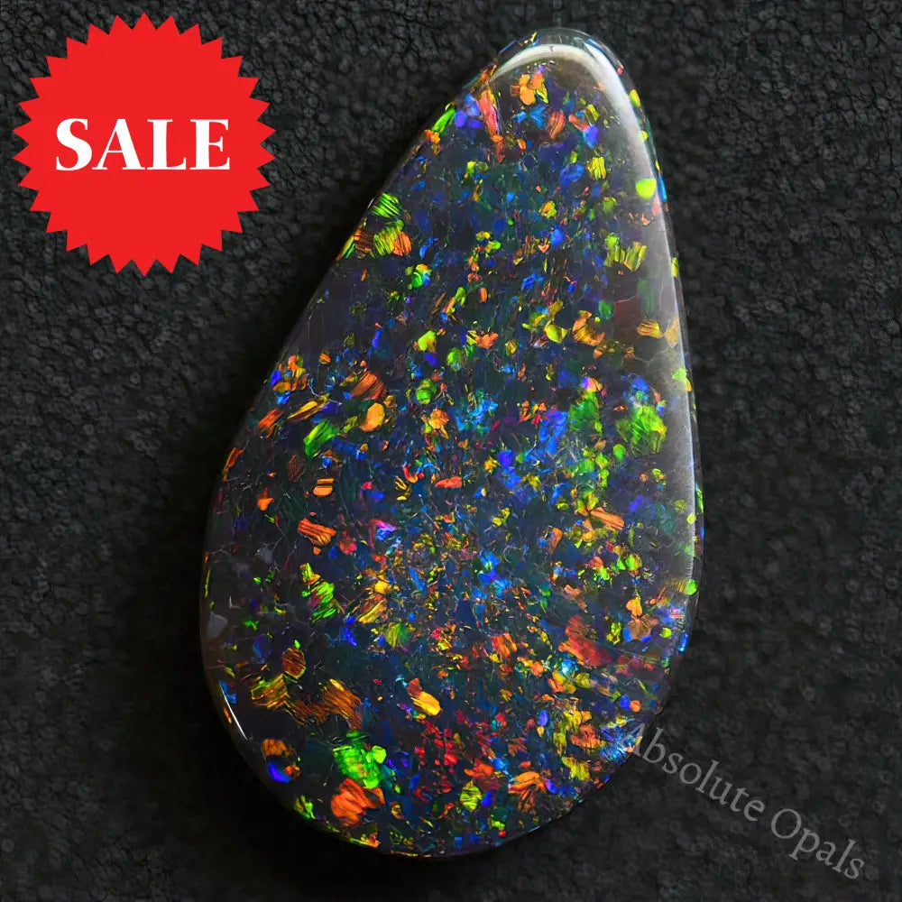 2.63 Cts Australian Black Opal Lightning Ridge Cabochon