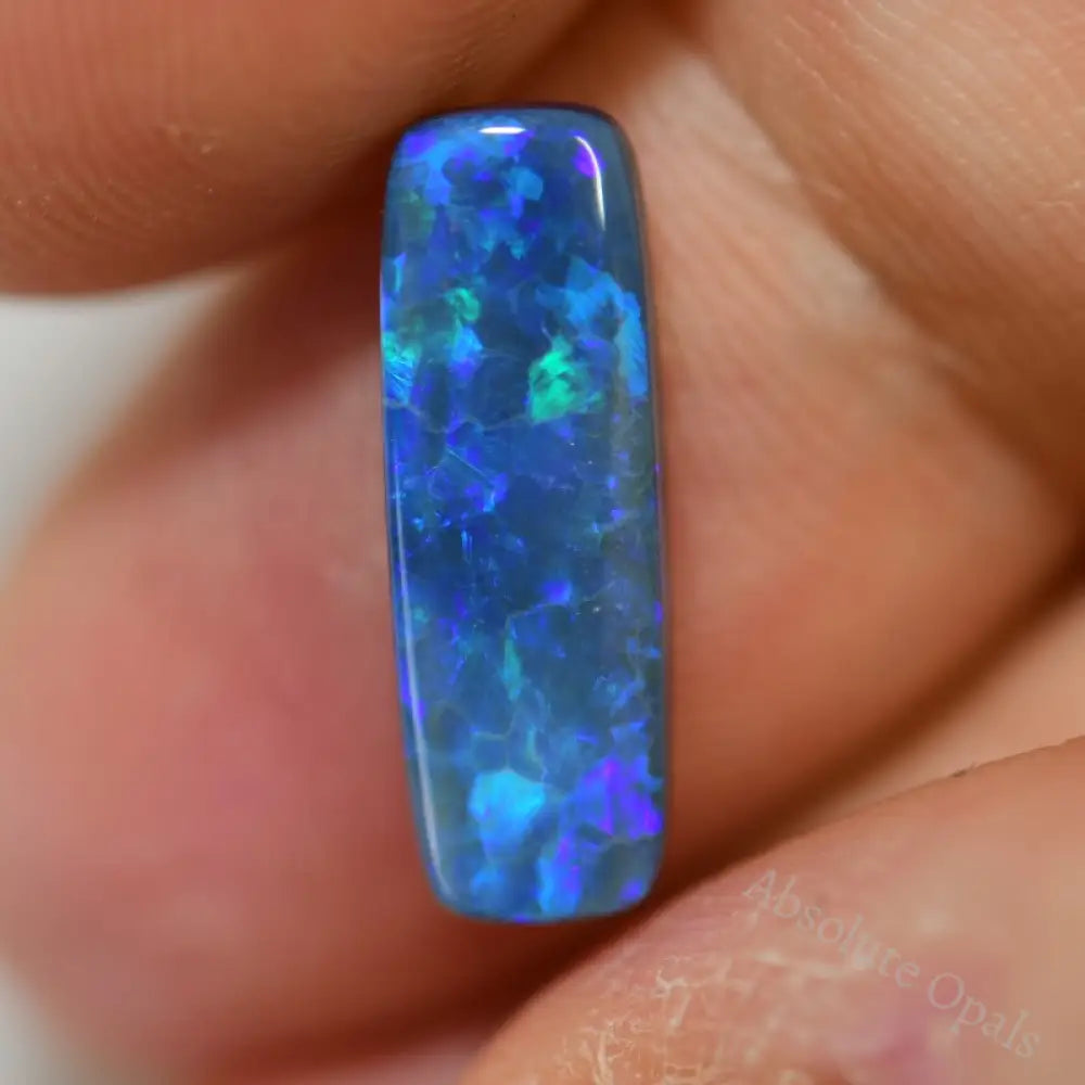 2.72 Cts Australian Black Opal Lightning Ridge Solid Stone