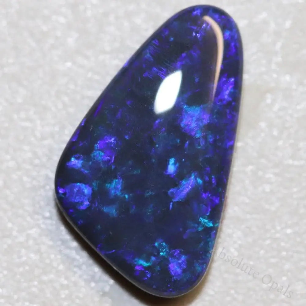 2.73 Cts Australian Black Opal Lightning Ridge Solid Stone