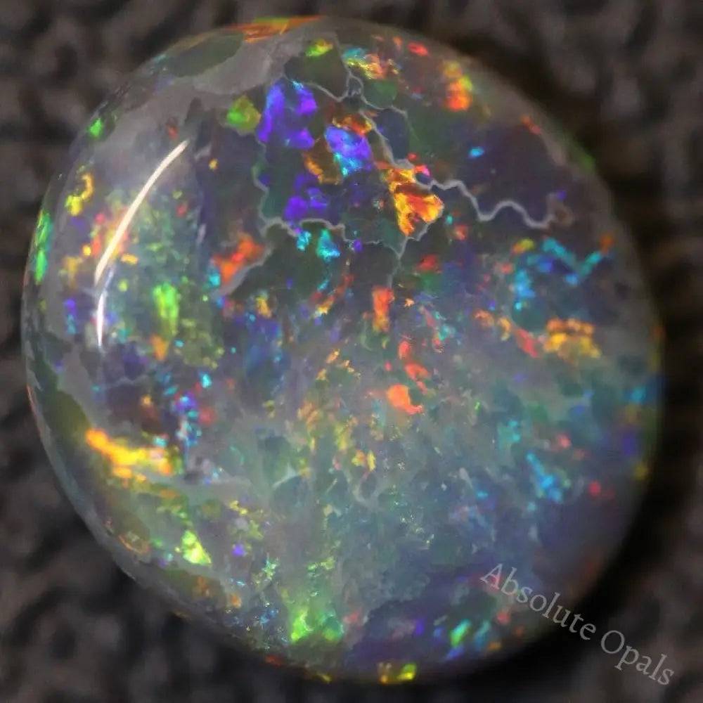 2.75 Cts Australian Black Opal Lightning Ridge Solid Gem Stone Cabochon