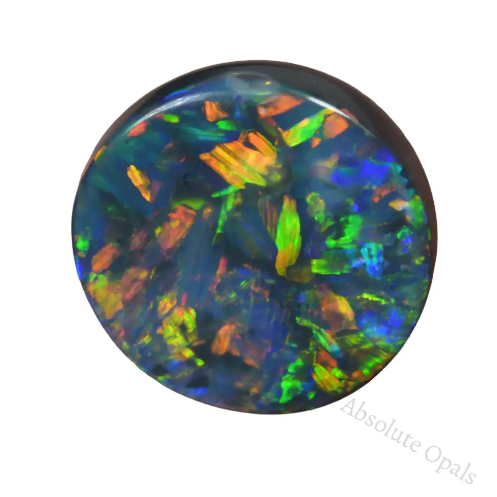 2.81 Cts Australian Black Opal Lightning Ridge Solid Stone Semi