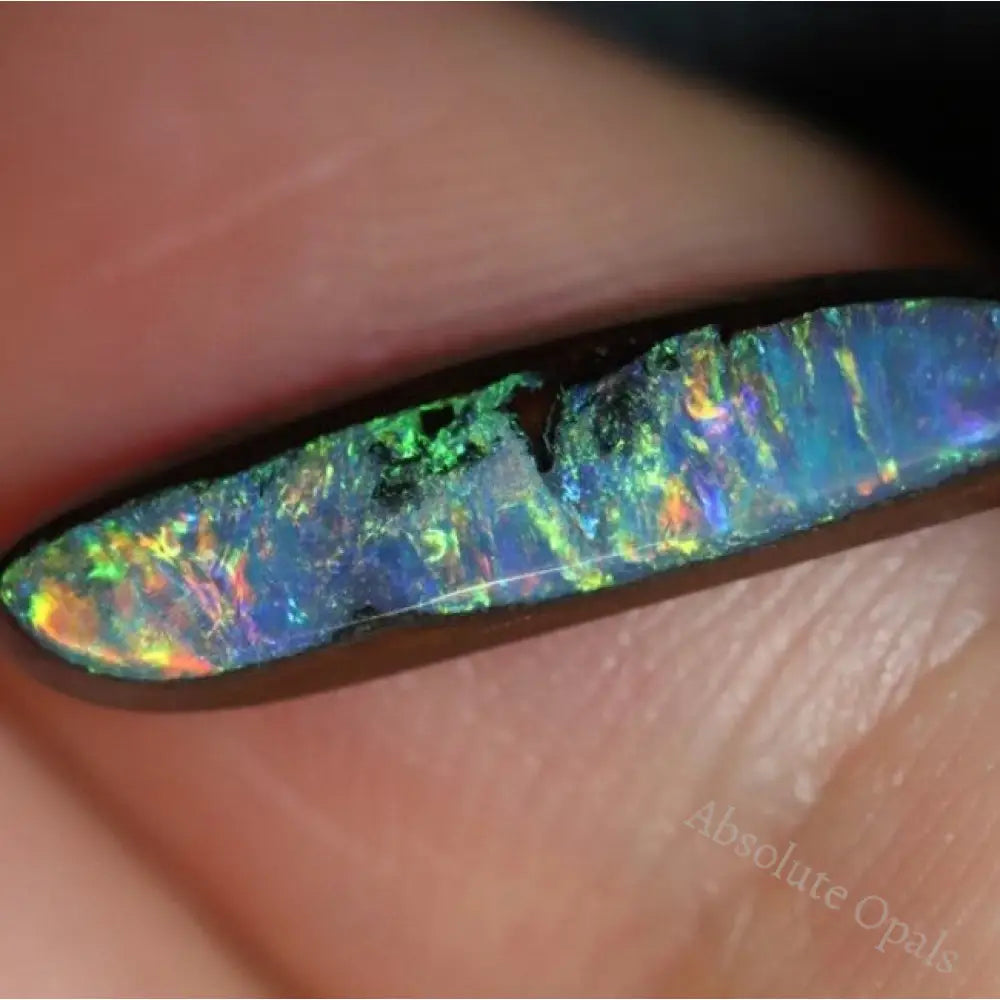 2.84 Cts Australian Boulder Opal Cut Loose Stone