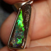 2.86 G Australian Boulder Opal With Silver Pendant: L 29.8 Mm Jewellery