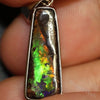 2.86 G Australian Boulder Opal With Silver Pendant: L 29.8 Mm Jewellery