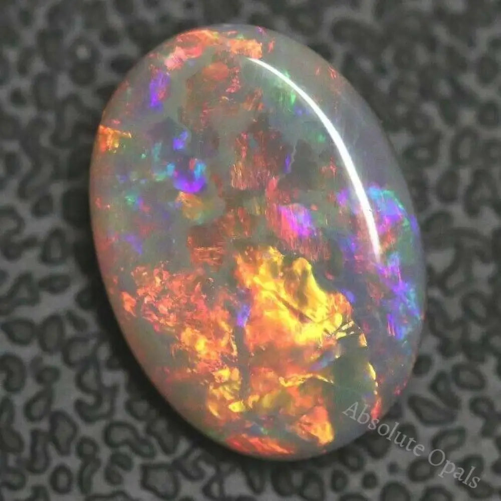 2.90 Cts Australian Semi Black Opal Solid Lightning Ridge Cabochon Loose Stone