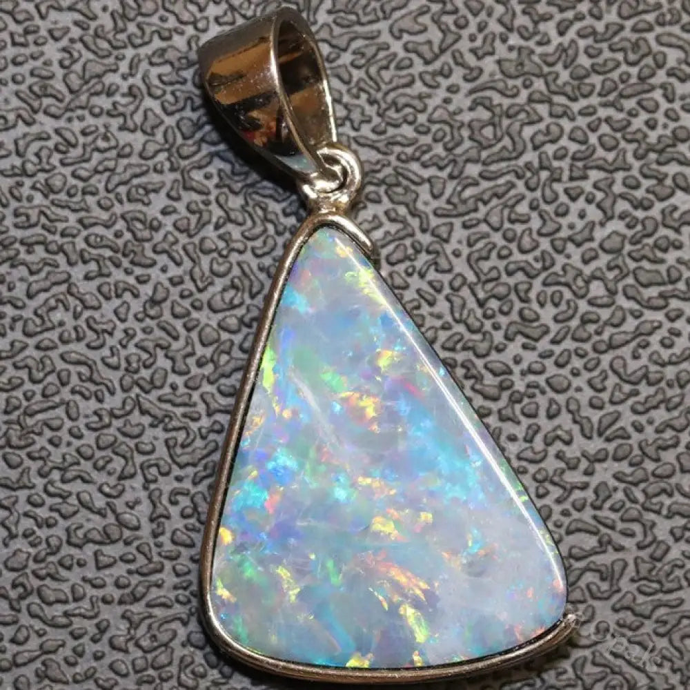 2.91 G Australian Doublet Opal With Silver Pendant: L 30.5 Mm Jewellery