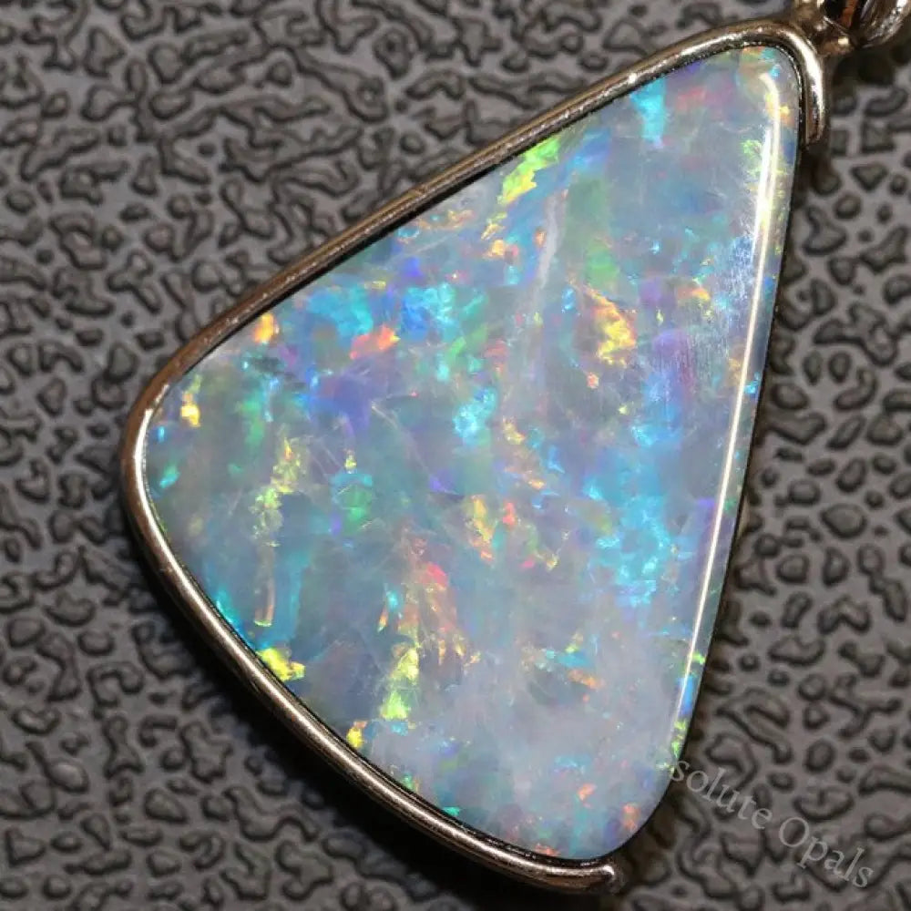 2.91 G Australian Doublet Opal With Silver Pendant: L 30.5 Mm Jewellery