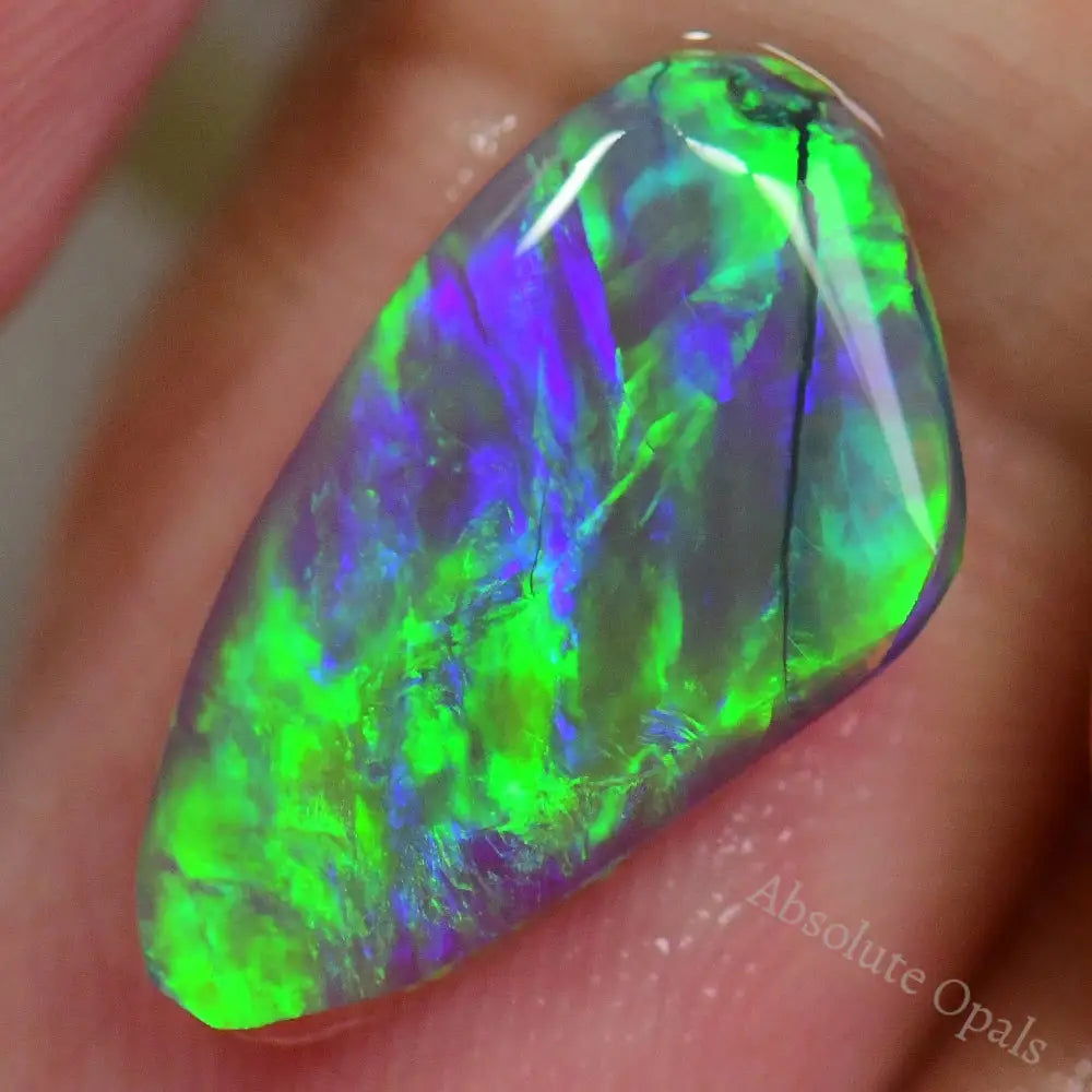 2 Cts Australian Rough Black Opal Rub Lightning Ridge Cmr Single