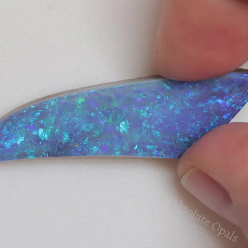 20.95 Cts Australian Boulder Opal Cut Loose Stone Carving