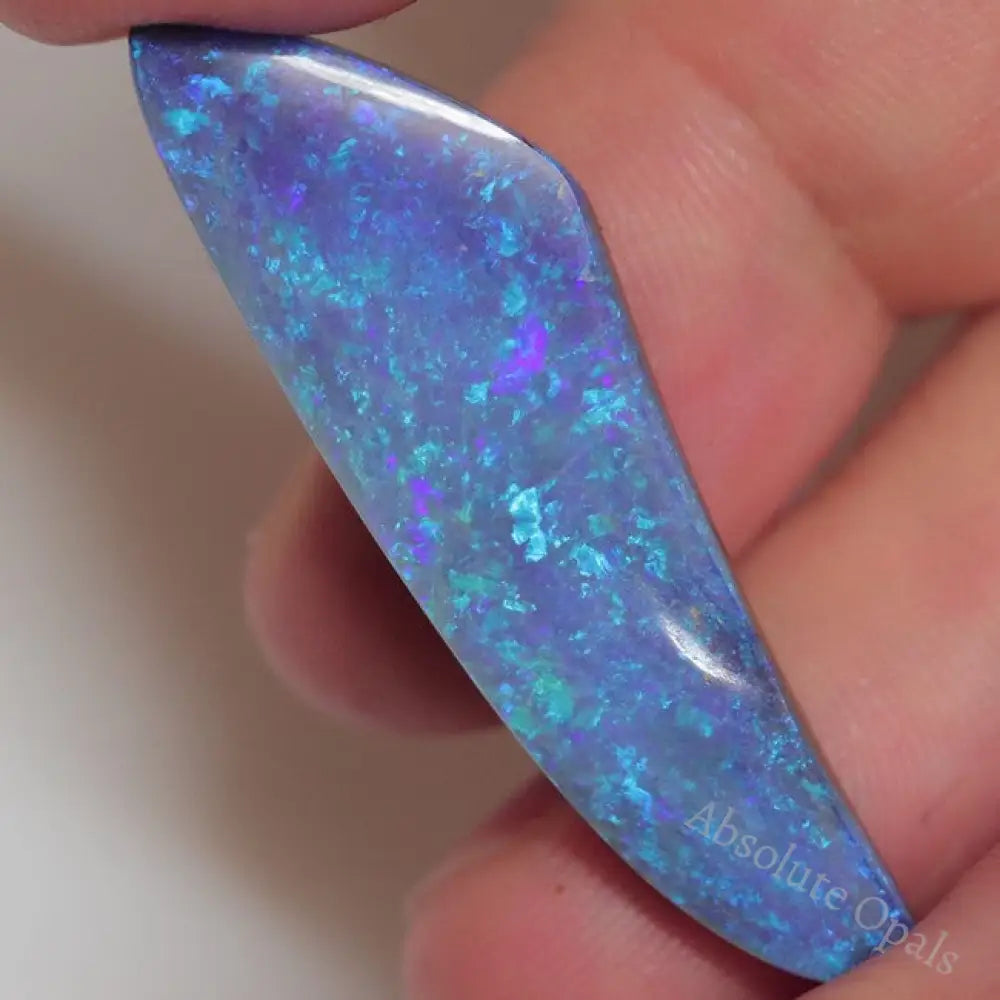 20.95 Cts Australian Boulder Opal Cut Loose Stone Carving