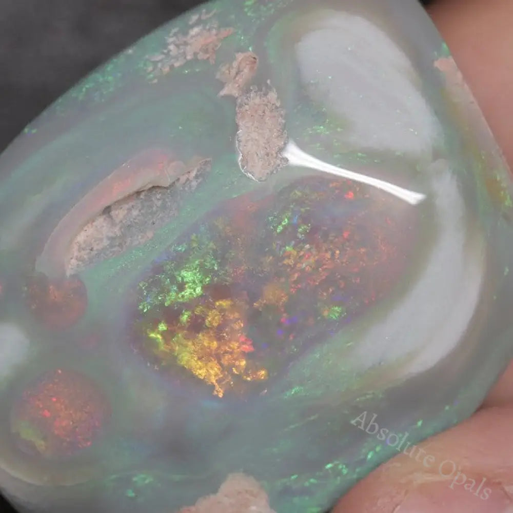 201.35 Cts Australian Semi Black Opal Rough Lightning Ridge Polished Specimen