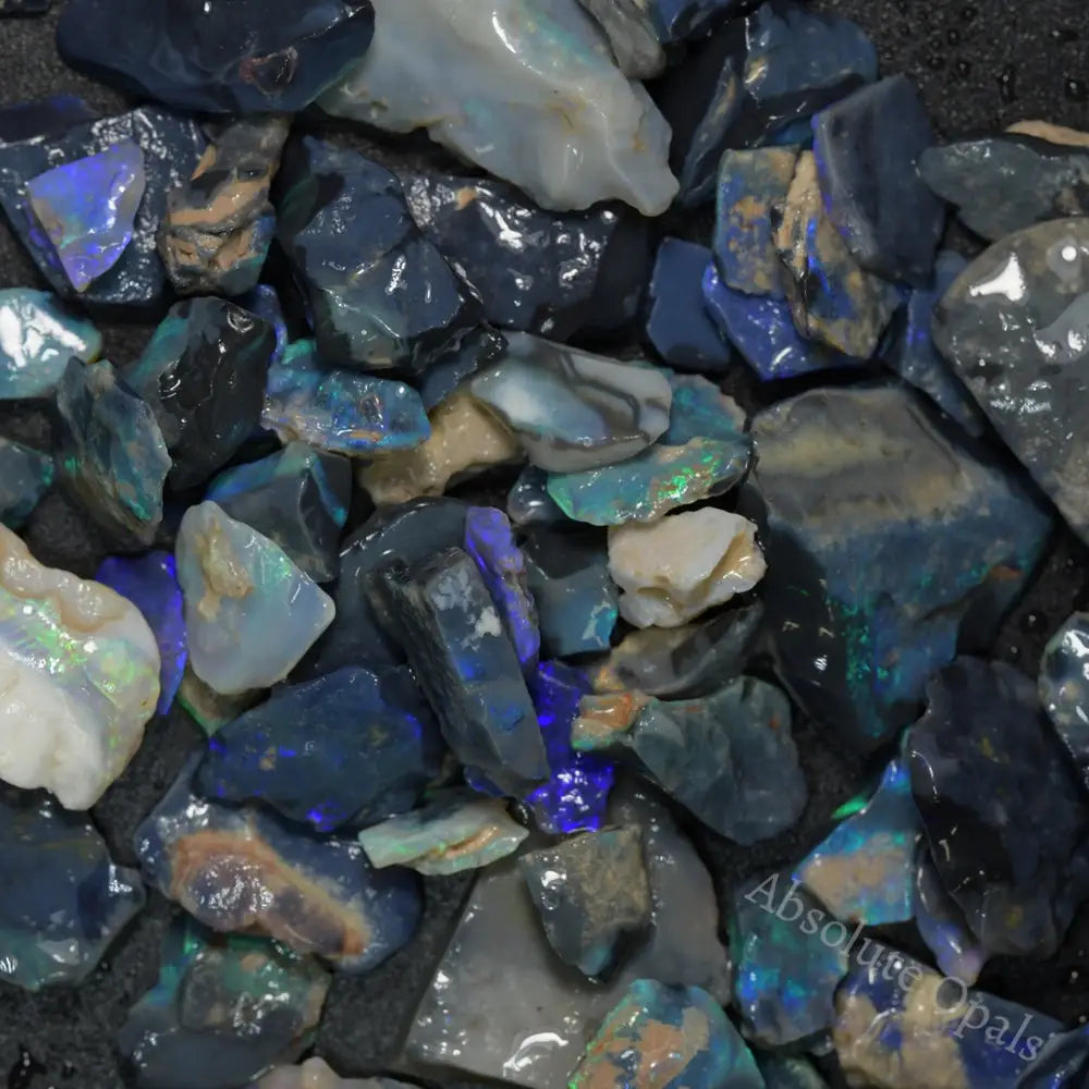 black rough opal parcel 