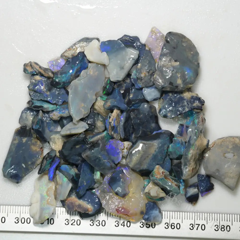 205 cts Rough Black Opal Parcel Lightning Ridge - Potch and Colour CMR