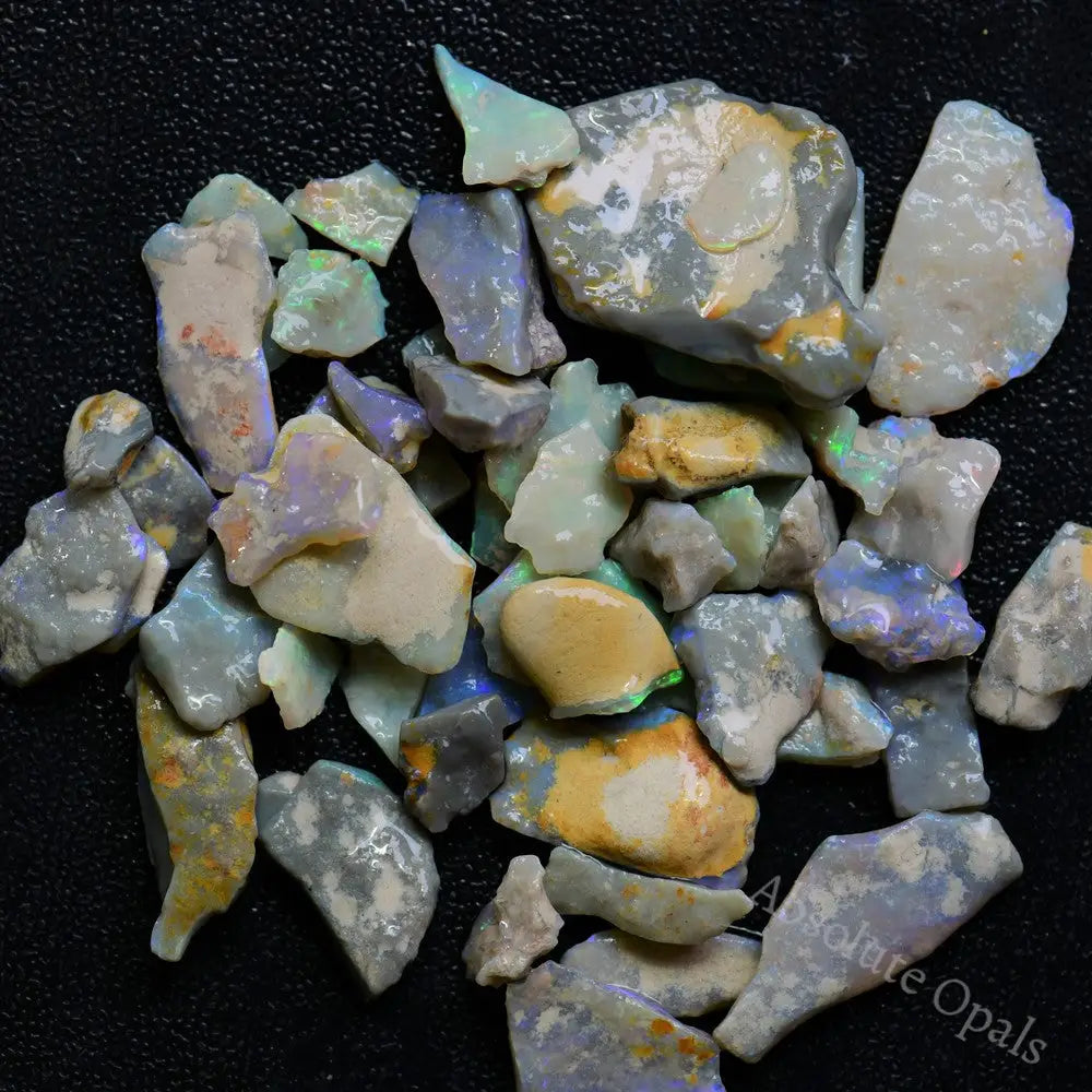 206 Cts Australian Rough Opal Parcel Lightning Ridge - Potch And Colour