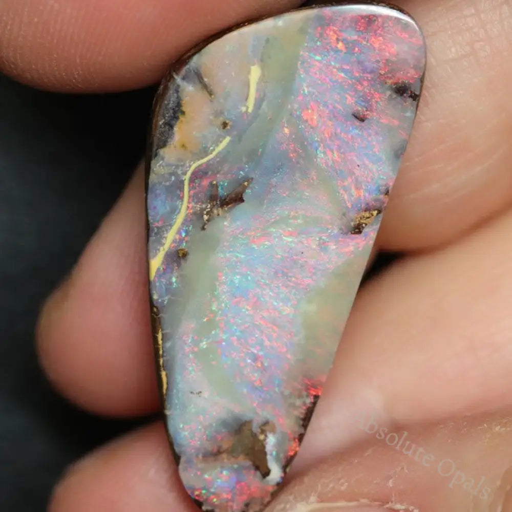 21.35 Cts Australian Boulder Opal Cut Loose Stone