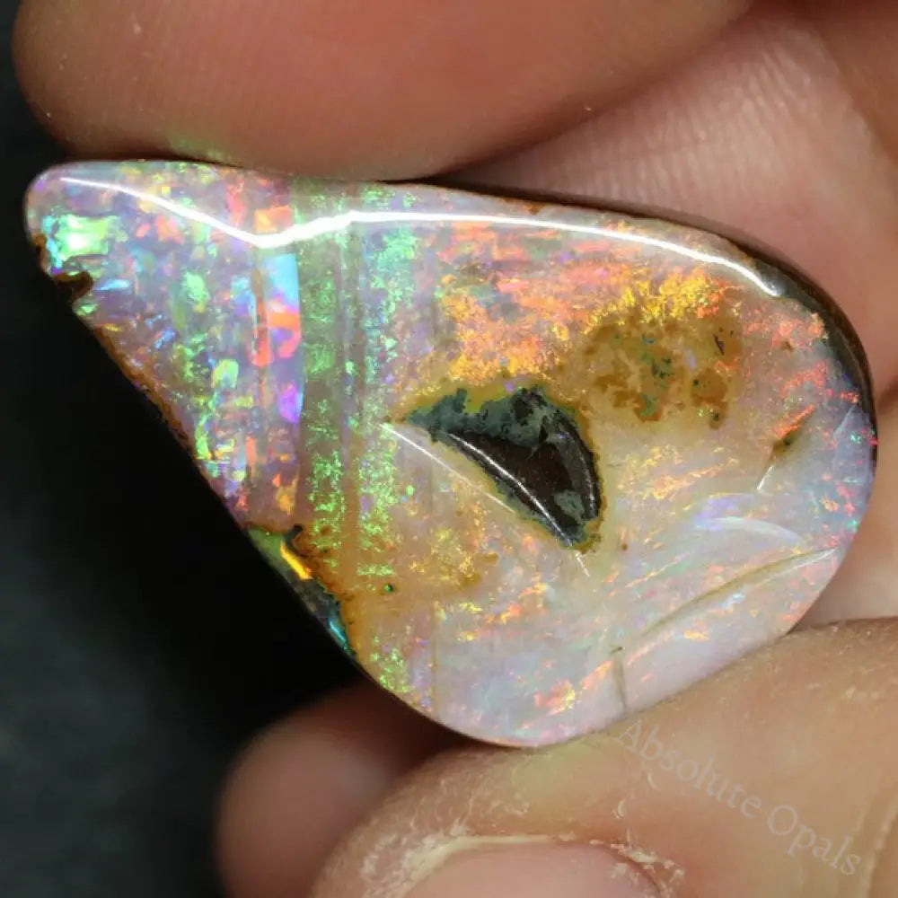 21.65 Cts Australian Carving Boulder Opal Cut Loose Gem Stone