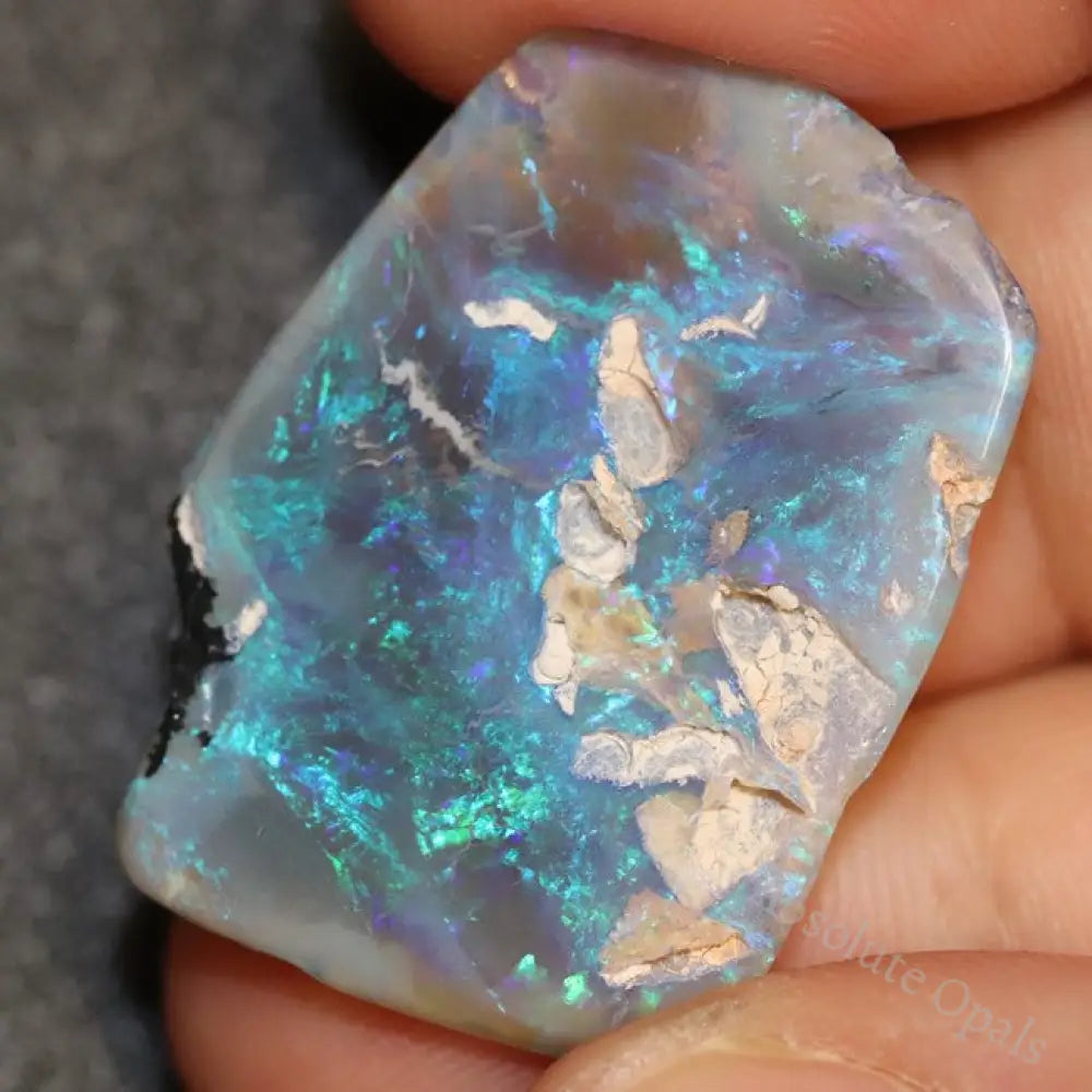 21.8 Cts Australian Opal Rough Lightning Ridge Polished Specimen