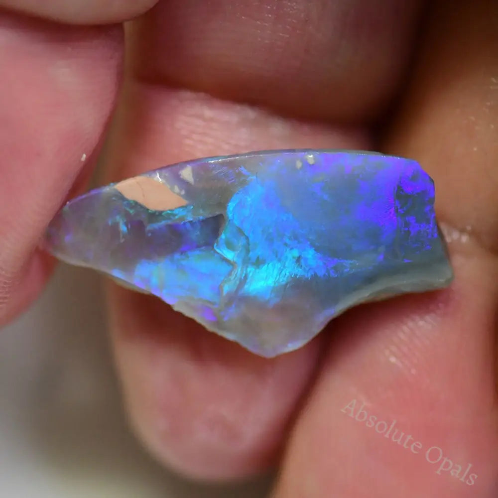 21 Cts Australian Black Opal Rough Parcel Rubs Lightning Ridge