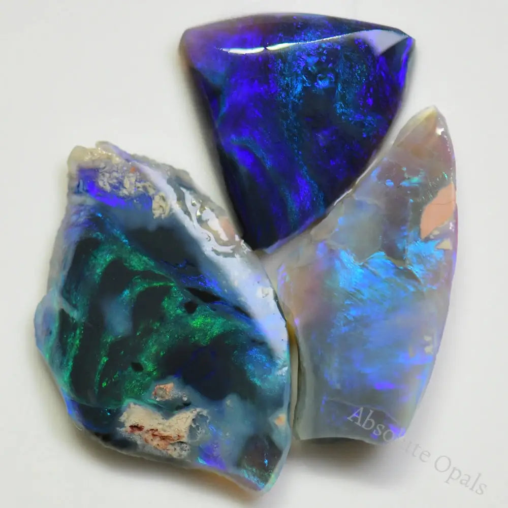 Australian Black Opal Rough Parcel, Rubs Lightning Ridge