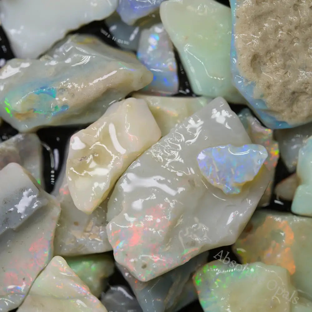 Australian Rough Opal Parcel Lightning Ridge - Potch and Colour