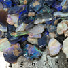 loose gemstone  black opal rough