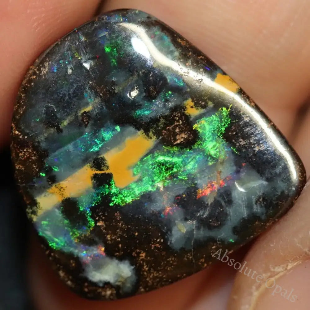 22.15 Cts Australian Boulder Opal Cut Loose Stone