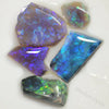 22.40 Cts Australian Rough Black Opal Parcel Rubs Lightning Ridge Cmr