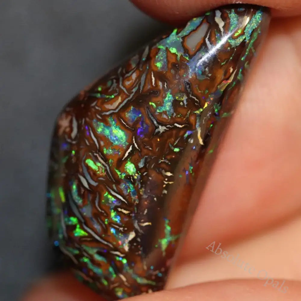 22.60 Cts Australian Boulder Opal Cut Loose Stone