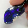22 Cts Australian Opal Drilled Greek Leather Mounted Pendant Necklace Jewellery