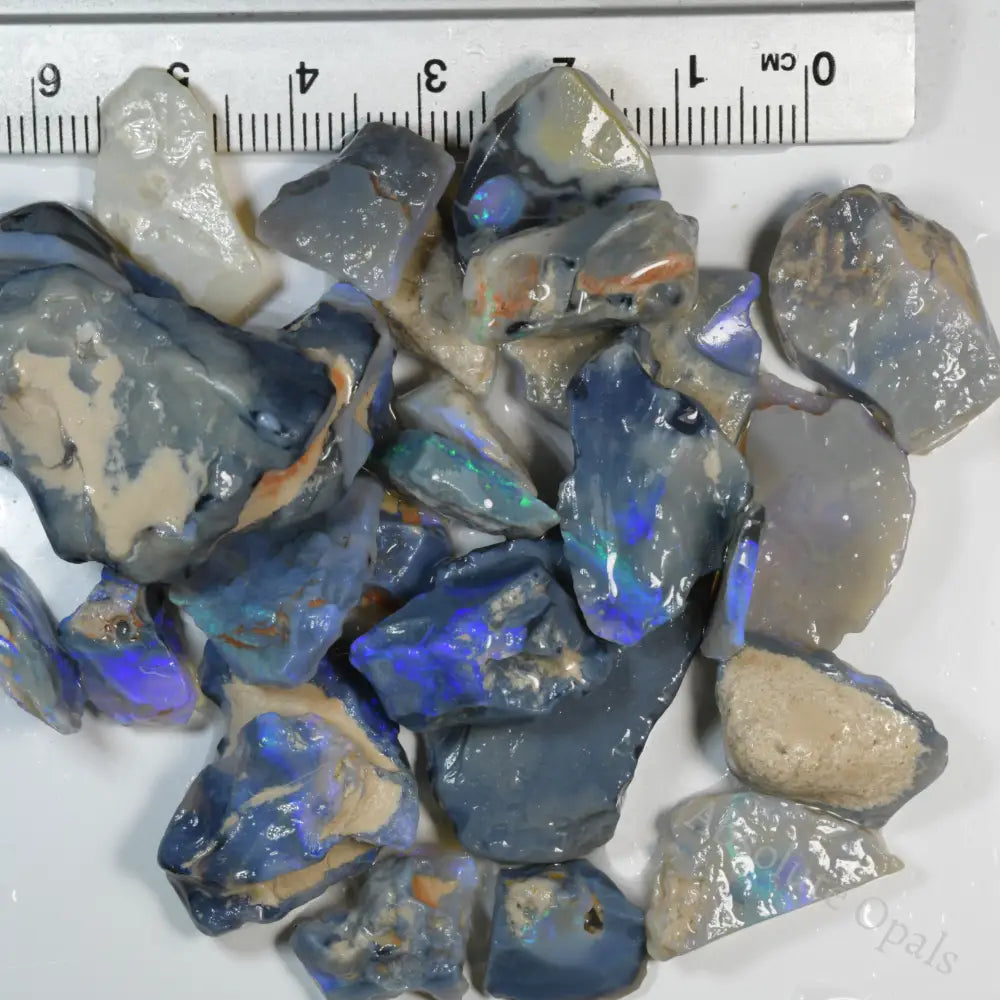 Rough Black Opal Parcel Lightning Ridge - Potch and Colour