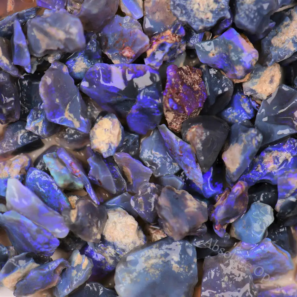  Australian Rough Black Opal Parcel Lightning Ridge - Potch and Colour CMR