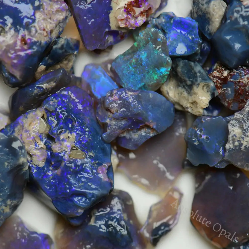 Black opal rough parcel