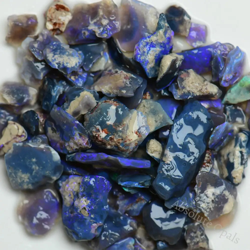 Australian Rough Black Opal Parcel Lightning Ridge - Potch and Colour