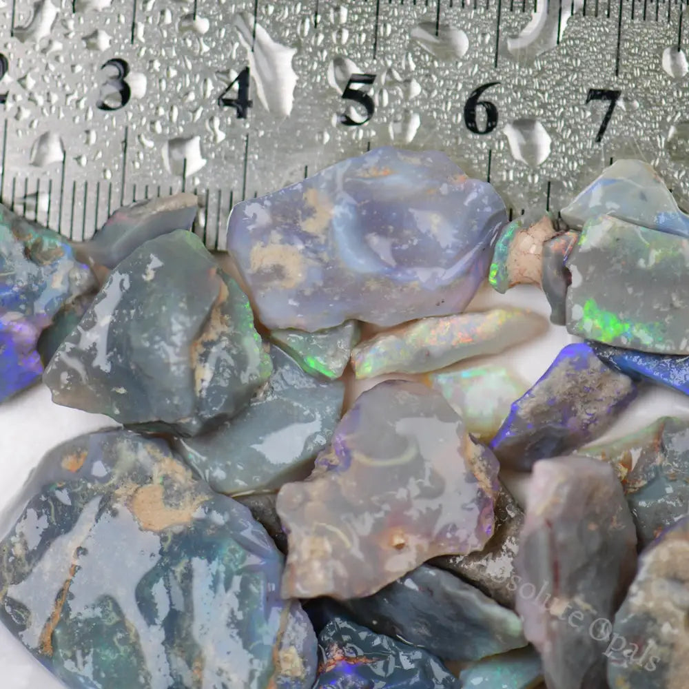 227 Cts Australian Rough Opal Parcel Lightning Ridge - Potch And Colour