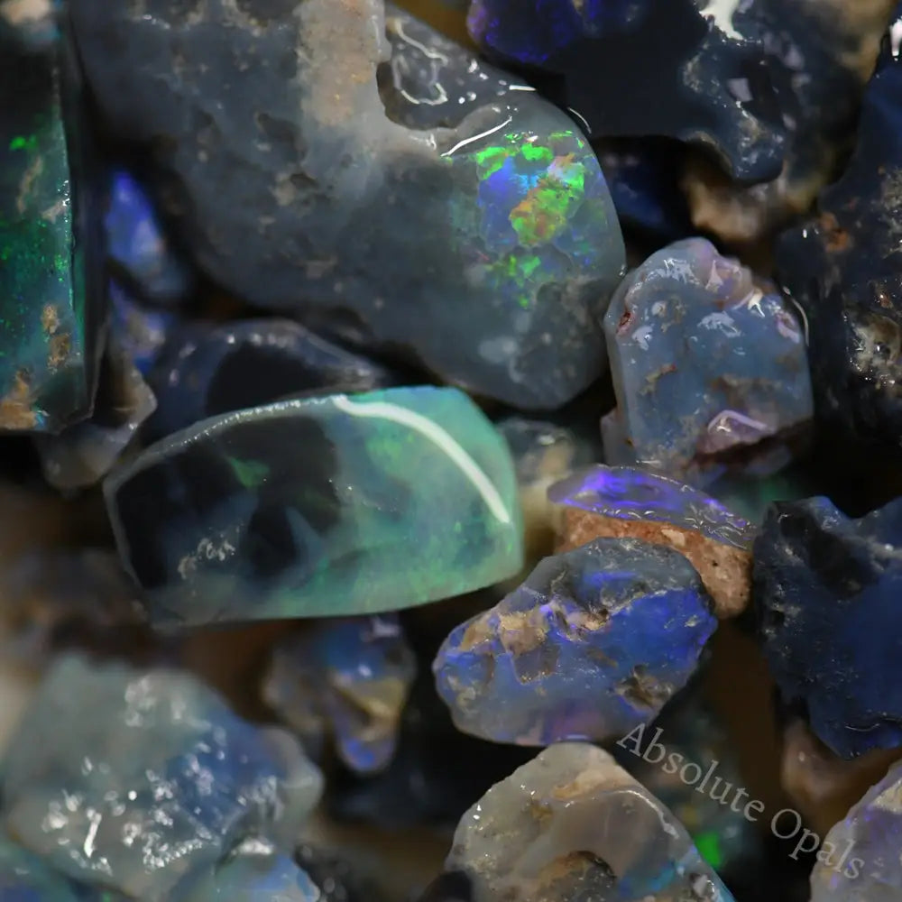 Australian Rough Opal Parcel, Lightning Ridge - Potch and Colour