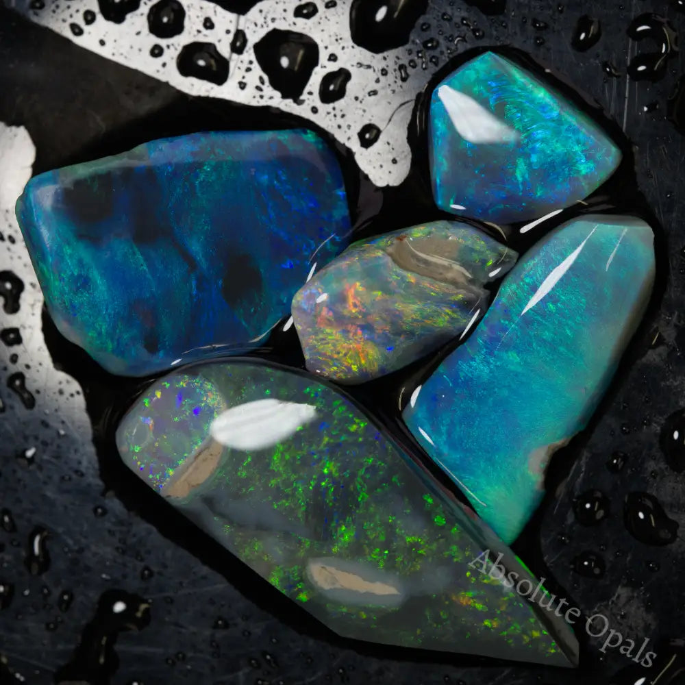 Australian Black Opal Rough Parcel, Rubs Lightning Ridge