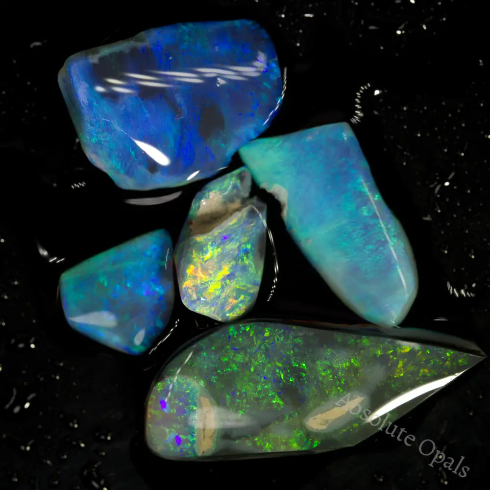 Australian Black Opal Rough Parcel, Rubs Lightning Ridge