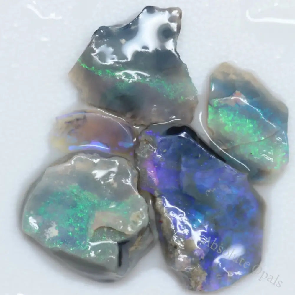 24.5 Cts Australian Rough Opal Parcel Rubs Lightning Ridge Cmr