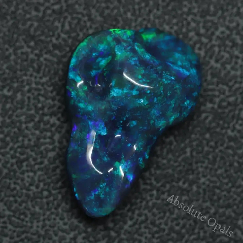 24.7 Cts Australian Black Solid Opal Carving Lightning Ridge Cmr